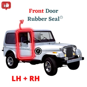 Par de sellos de goma para puerta delantera Jeep CJ7 CJ8 Weathertrip - Imagen 1 de 9