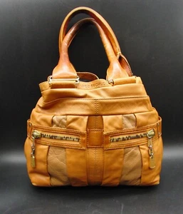 See by Chloé Brown Leather Bag Handbag Pockets Zippered Front - Picture 1 of 12