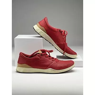 Ecco Rojo Mujer Yak Cuero Sin Tacos Zapato de Golf Talla 6 Foto 1 de 4