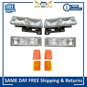 Nuevo kit de faros laterales diestros y luces de estacionamiento en esquina para camioneta Chevy 1990-1993 - Imagen 1 de 9