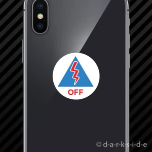 (2x) Master Switch Off Cell Phone Sticker Mobile racing safety car #1 - Foto 1 di 1