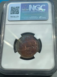 Rare 1928 Ireland 1/2 Penny NGC Proof Details. Mintage 6001 only! KM 8 - Picture 1 of 4