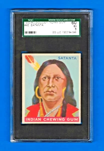 1933-40 R73 Goudey Indian Gum #45 - SATANTA - Series of 96 - SGC 60 - EXCELLENT - Picture 1 of 4