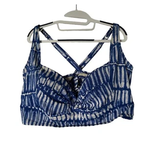 Torrid Blue Tye Dye Underwire Push-Up Bikini Top Size 3XL - Picture 1 of 4