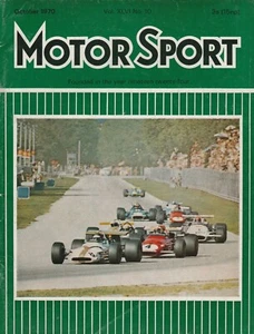 Octubre de 1970 Motor Sport Magazine Fórmula 1 Gran Premio de Italia en portada - Imagen 1 de 1