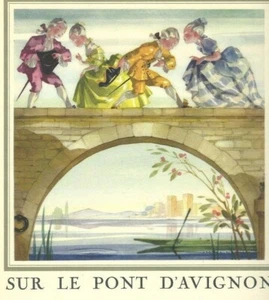 French Line-Paquebot Liberté-Menu-Jan. 31, 1956-Sur Le Pont D’Avignon-Cruise B1 - Imagen 1 de 6