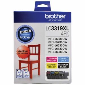 GENUINE Brother LC 3319XL Ink Cartridges 4 Colour Value Pack 