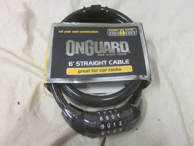 OnGuard Straight Cable Combination 6ft One Mean Lock 5574 - New - Image 1 of 4
