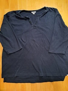 Orvis Women's Black 3/4 Sleeve Casual Outdoor Pima Cotton V-neck Top Size XXL - Picture 1 of 13