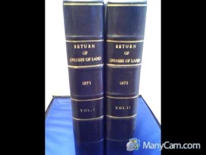 RETURN OF OWNERS OF LAND 1873, TWO VOLS. ~ LEATHER BOUND. - Bild 1 von 12