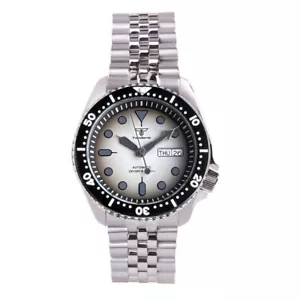 Reloj automático para hombre retro 42 mm Tandorio esfera blanca zafiro degradado NH35A - Imagen 1 de 14