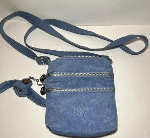 Kipling Alvar Extra Small Mini Bag Light Blue With Charm. Purse, strap bag - Picture 1 of 9
