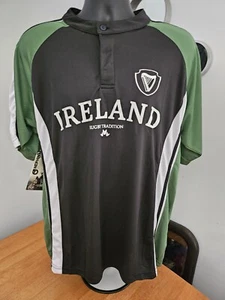 New Nephin Peaks Ireland Rugby Shirt Blade Collar Mens Large Green Black - Picture 1 of 16