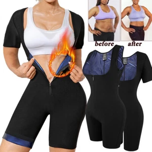 Women Sweat Sauna Suit Vest Waist Trainer Body Shaper Tank Top Compression Fajas - Picture 1 of 18