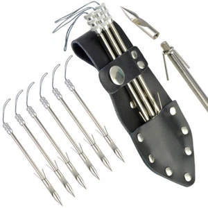 6/12X Bogenfischen Pfeilspitzen Angeln Darts Schleuder Jagdspitzen Tasche Jagd - Picture 1 of 15