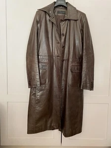 Karen Millen Leather Coat, Sz 14 £629 VVVGC - Picture 1 of 3