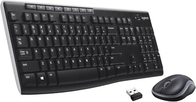 Logitech MK270 Wireless Keyboard And Mouse Combo For Windows, 2.4 GHz Wireless, - Image 1 of 4