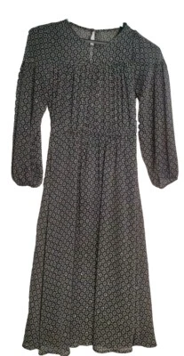 Calvin Klein Women's Dress Midi Green Geometric  Long Sleeves 4 - Image 1 of 4