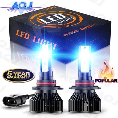 LED Headlight Kit 9012 8000K Hi/Low Beam Blue Bulbs for Jaguar F-Pace 2017-2019 - Image 1 of 4