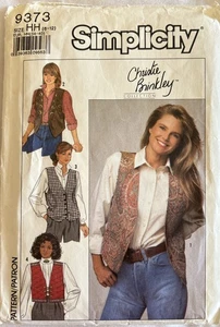 Simplicity Vest Sewing Pattern 9373 Christy Brinkley 80'S Collection Size 6-12 - Picture 1 of 2