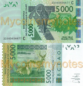 Westafrikanische Staaten, Burkina Faso, 5000, 2022, Code C, NEU,... - Bild 1 von 3