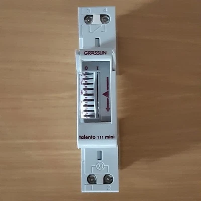 Zeitschaltuhr / schmal  Grässlin, Talento 111 mini,1 Schließer - Bild 1 von 4