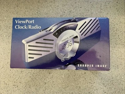 Sealed Sharper Image Viewport Clock Radio With Am Fm See Through Lcd Gm108 - Image 1 of 4