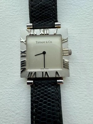 Tiffany & Co. Atlas Square 27mm, Silver Dial - Sterling Silver on Strap, M3640 - Image 1 of 2