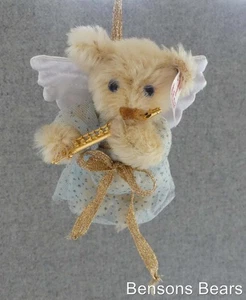 Steiff 2004 Angel With Transverse Flute Blond Mohair + Satin Wings Ean 037733 - Picture 1 of 8