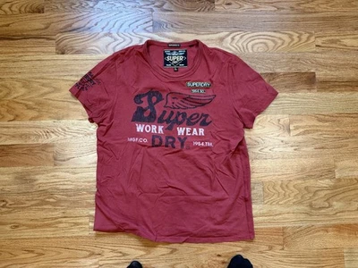 Super DRY Red Graphic T-shirt 3XL - Image 1 of 2