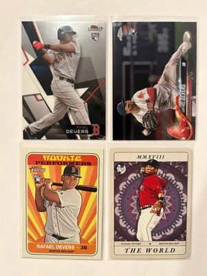 Rafael Devers 2018 Topps Finest + Chrome + Heritage + Tarot Rainha Cigana (RC) - Imagem 1 de 2