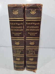 Funk & Wagnalls Standard Dictionary International Edition 1960 2 volume set - Imagen 1 de 5