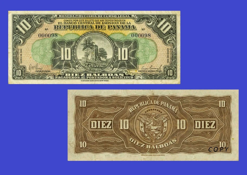 Panamá 10 Balboa 1941 --- Copia  Foto 1 de 1
