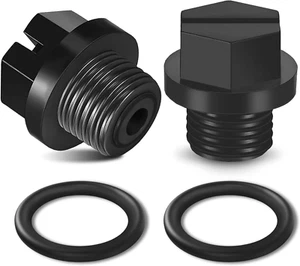 2 Pack Black Drain Plugs with O-Ring Compatible with Hayward Pumps Part Number S - Picture 1 of 12