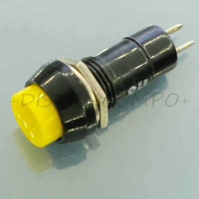 -&NBSP;- FAIT MAIN - - Bouton poussoir jaune 3A 125VAC 1A 250VAC ON OFF - push ON push OFF