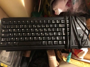 Cherry Dell ML4400 PS2 Compact Trackball Keyboard Great Used Condition - Picture 1 of 2