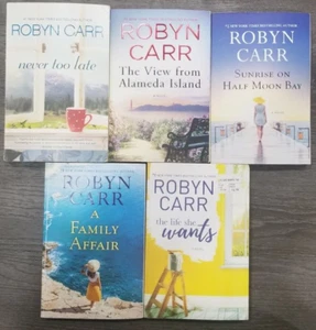 Lot 5 Robyn Carr trade paperback books Alameda Island Half Moon Bay - Picture 1 of 1