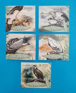 UGANDA 2012 BIRDS OF PREY 5v - VULTURE - bird stamps MNH - Picture 1 of 1