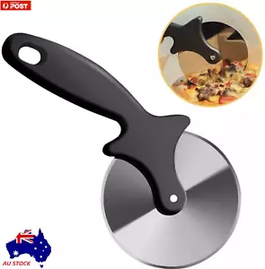 Stainless Steel Pizza Wheel Cutter Large Blade 95mm Slicer Chopper Knife Kitchen - Picture 1 of 7