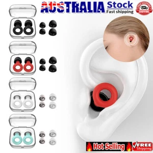 Soft Silicone Ear Plug Noise Reduction Flexible Reusable Sleep EarPlugs SW - Picture 1 of 16