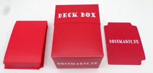 Docsmagic.de De Deck Box + 100 Mat Red Sleeves Estándar - Caja de cartas y fundas para cartas - Imagen 1 de 7