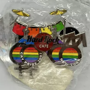 Juego de batería Hard Rock Café Pin New York Rainbow Pride Day serie 2002 - Imagen 1 de 3