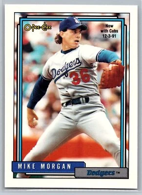 Mike Morgan 1992 O-Pee-Chee Set Break BASEBALL #289 Los Angeles Dodgers - Image 1 of 2