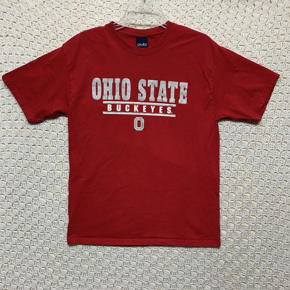 Y2K OVB Ohio State University T-Shirt Men’s Size Medium (38-40)  Red 100%Cotton - Image 1 of 4