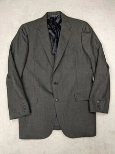 Vtg Austin Reed Mens L Gray Stripe Unstructured Ayrshire Blazer Jacket 2 Button - Picture 1 of 17