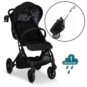 Cosatto Woosh Trail Offroad Pushchair Silhouette Black Compact fold Travel Handl - Picture 1 of 11