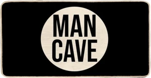 Man Cave Decor Welcome Front Door Mat Durable Non Slip Polyester Fiber Black - Picture 1 of 5