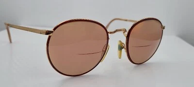 Vintage Cottet 1899 Brown Gold Round Metal Sunglasses USA FRAMES ONLY - Image 1 of 4