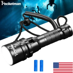 80000LM LED Diving Flashlight Underwater Torch Waterproof Scuba Lantern - Picture 1 of 7