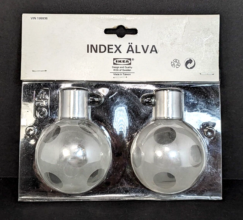 Acabados de barra de cortina de vidrio grabado a lunares Ikea Index Alav 300.185.22 16197 NUEVO Foto 1 de 3